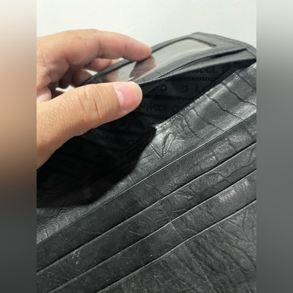 Capaci black pure leather wallet. Used mildly - Picture 5 of 6
